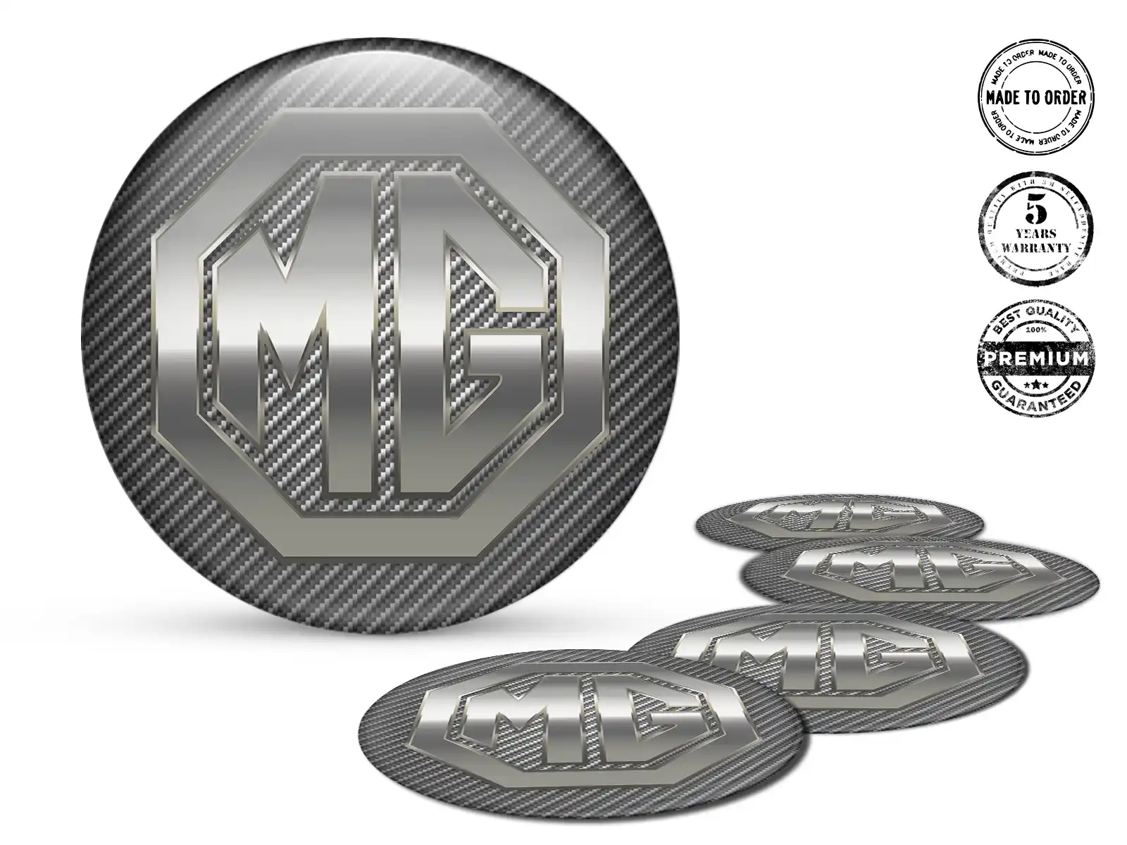 MG Rim Stickers Version Stylish Domed Design